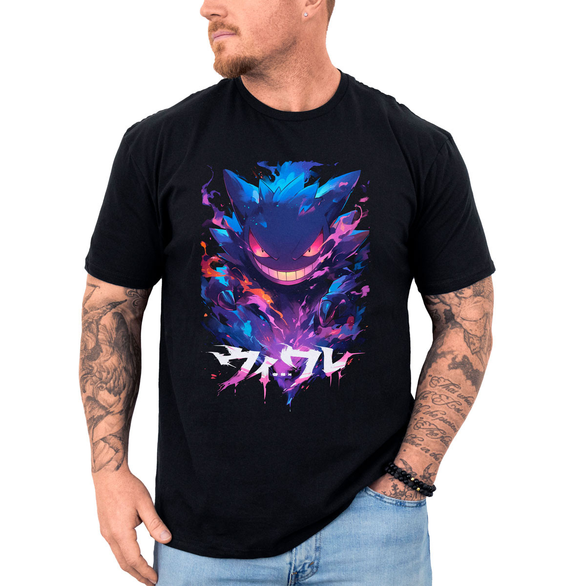 poleras-hombre-anime-gastly-ink-pok-mon-battle