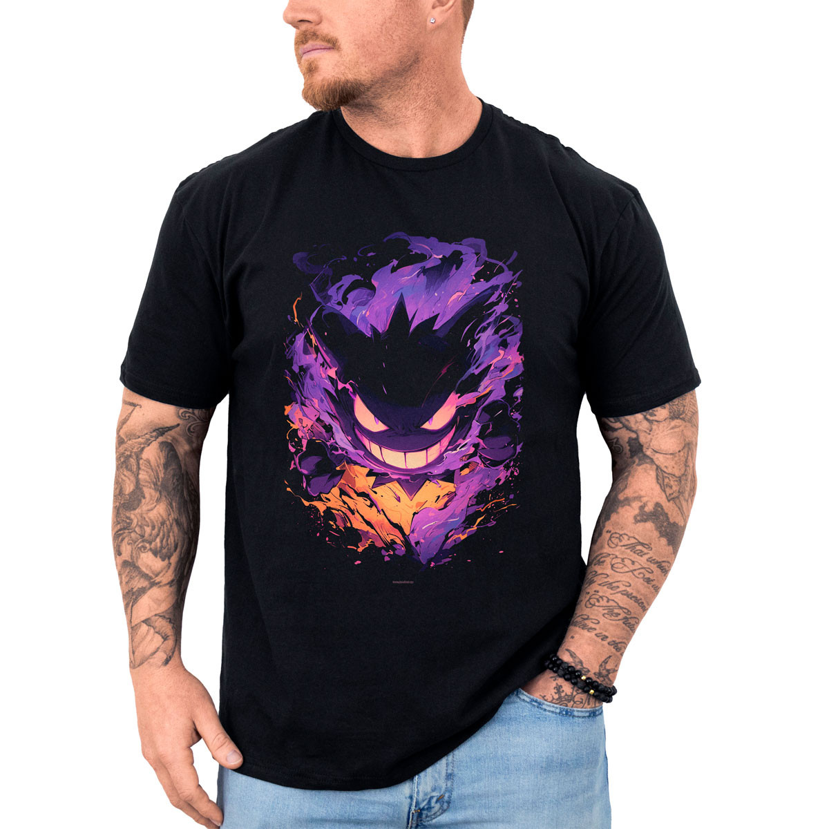 poleras-hombre-anime-gastly-sketch-algod-n-gym