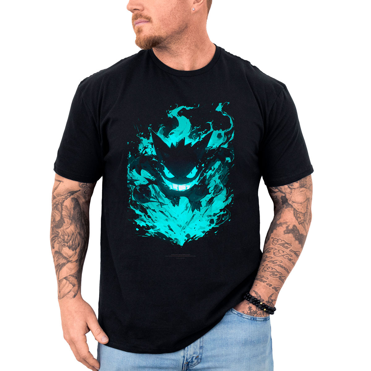 poleras-hombre-anime-gengar-pokeballs-anime-negras