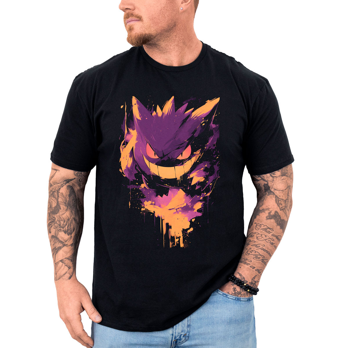 poleras-hombre-anime-gengar-silueta-pokemon-anime