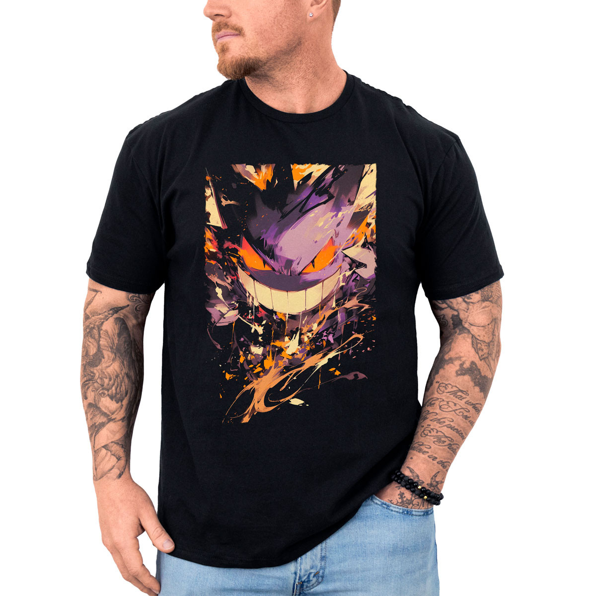 poleras-hombre-anime-gengar-sketch-pok-mon-batallas