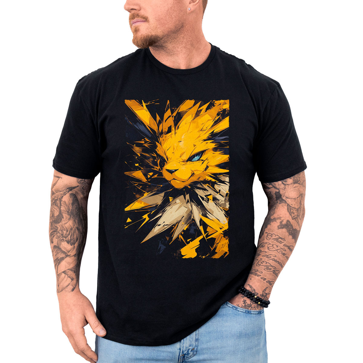 poleras-hombre-anime-jolteon-face-closeup-pokemon