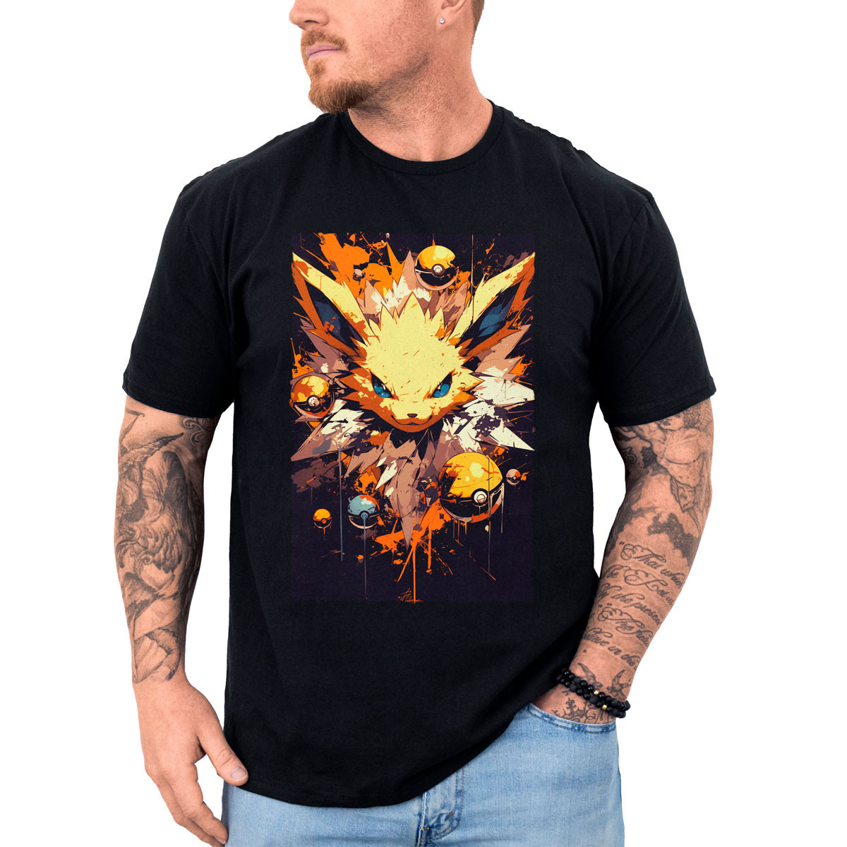 poleras-hombre-anime-jolteon-pokeballs-calidad-alta