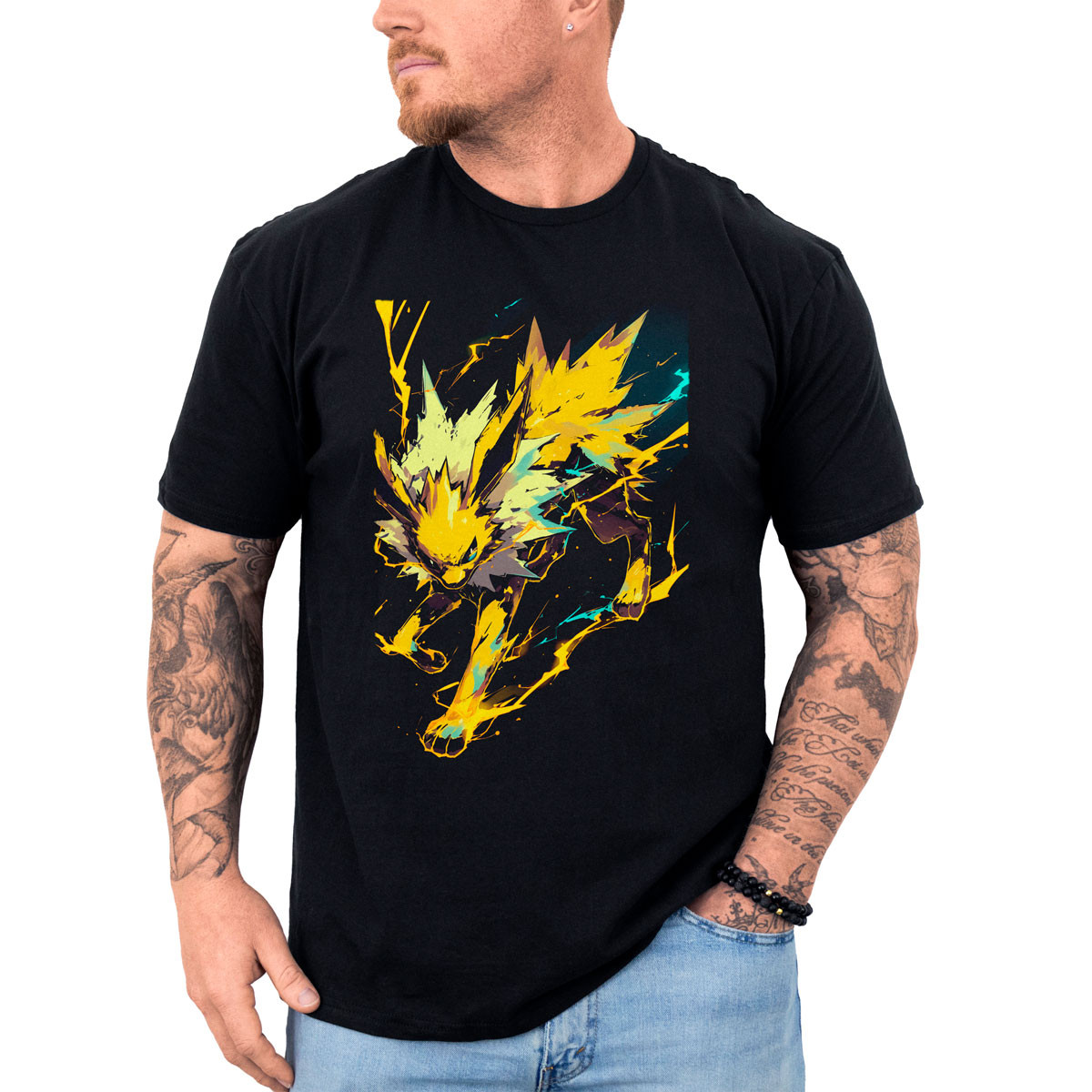 poleras-hombre-anime-jolteon-thunder-wave-algod-n-batalla