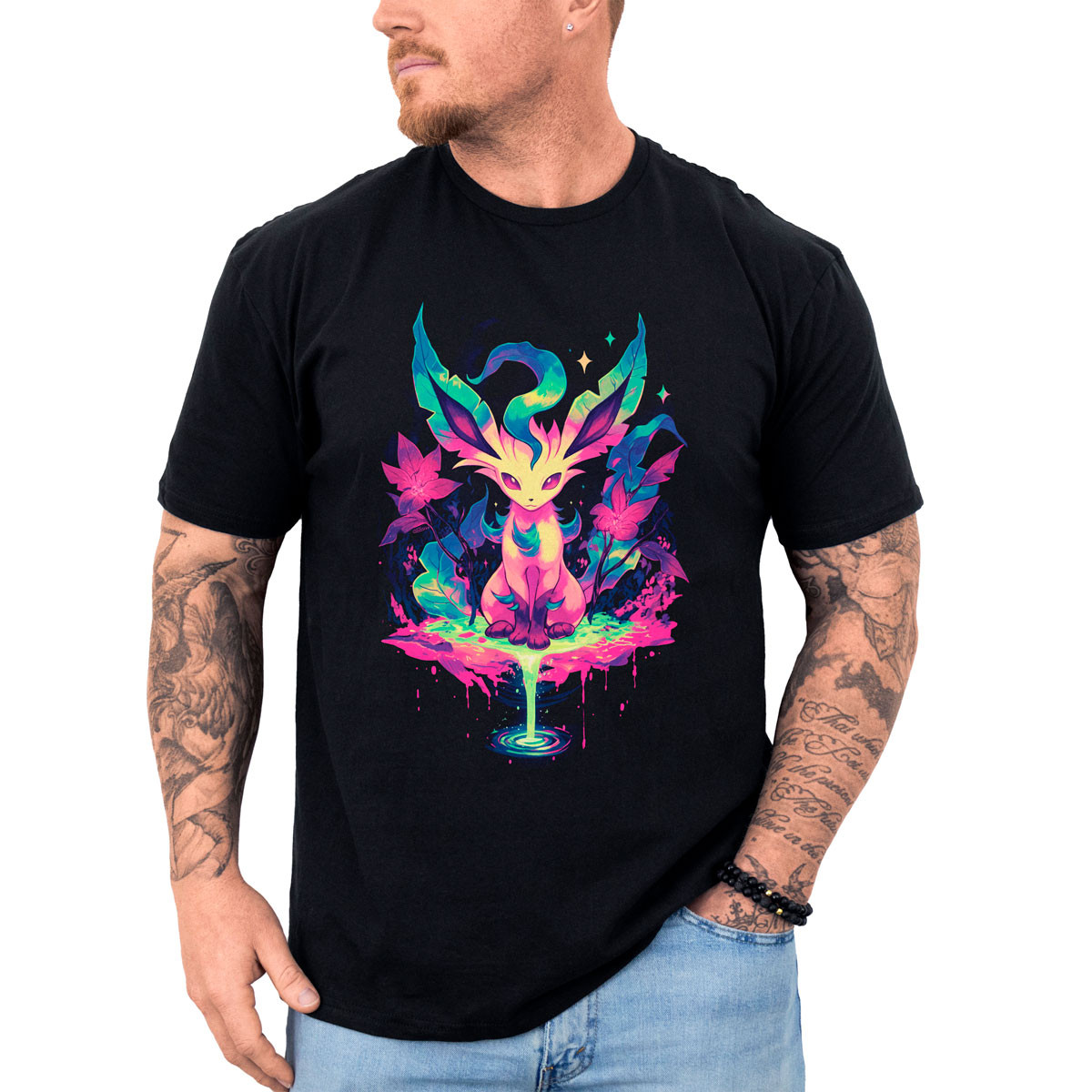 poleras-hombre-anime-leafeon-giga-drain-combate
