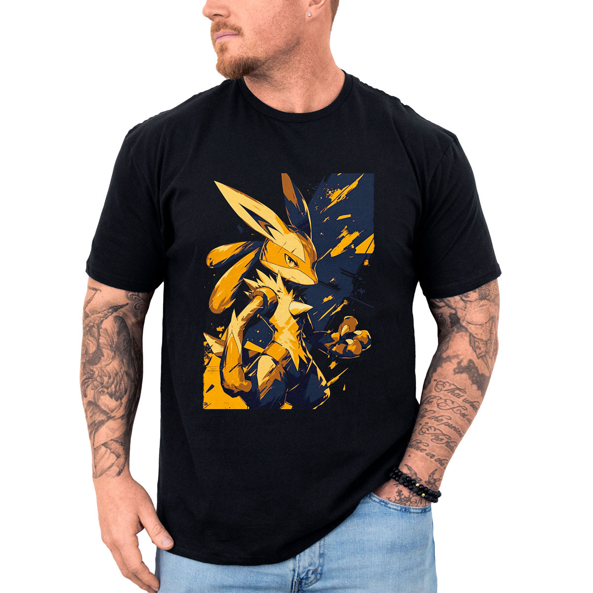 poleras-hombre-anime-lucario-minimalista-pok-mon