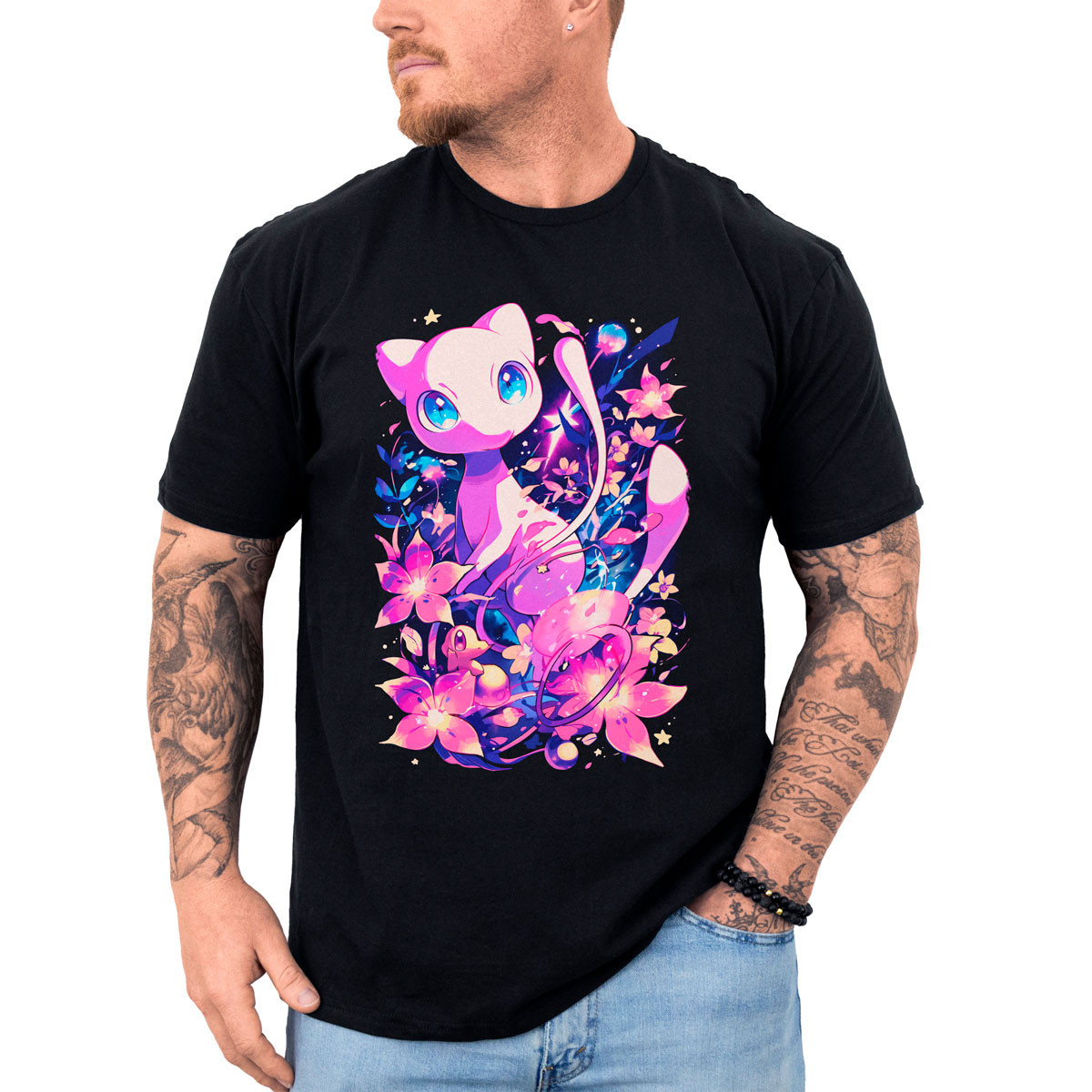 poleras-hombre-anime-mew-pokemon-negro