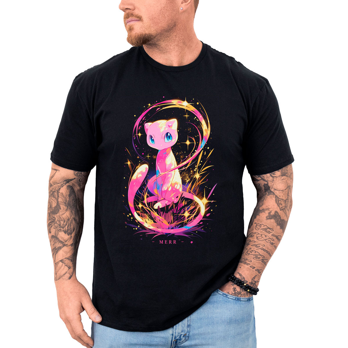 poleras-hombre-anime-mew-silueta-pokemon-negro