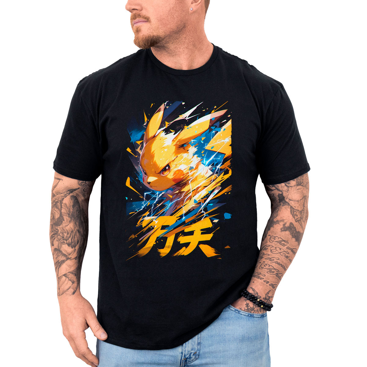 poleras-hombre-anime-pikachu-electric-algod-n-gym