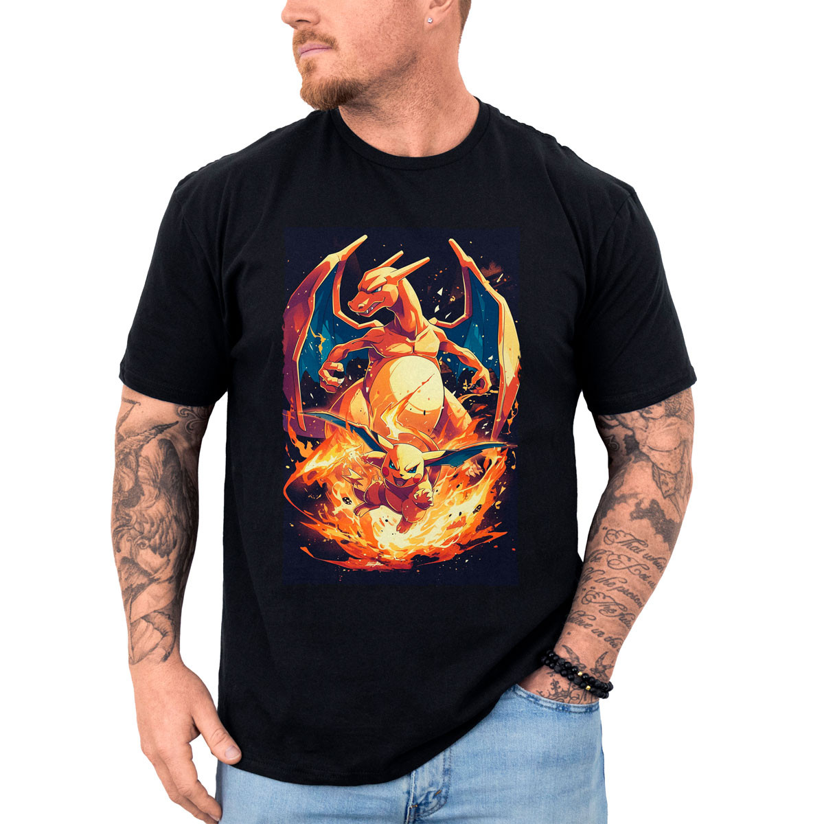 poleras-hombre-anime-pikachu-y-charizard-pok-mon