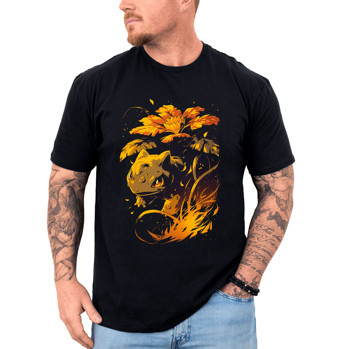 poleras-hombre-anime-silueta-de-ivysaur-pok-mon