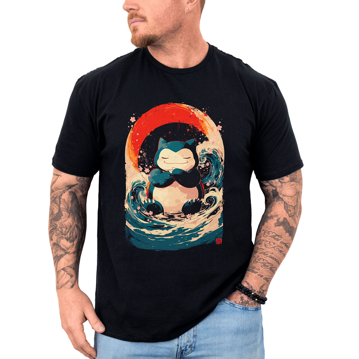 poleras-hombre-anime-snorlax-luna-estampada