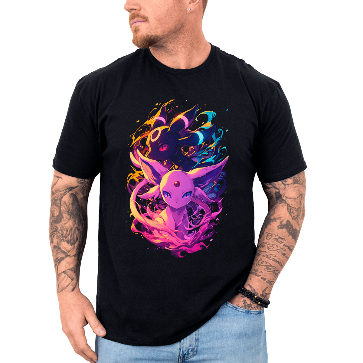poleras-hombre-anime-suave-batalla-umbreon-y-espeon