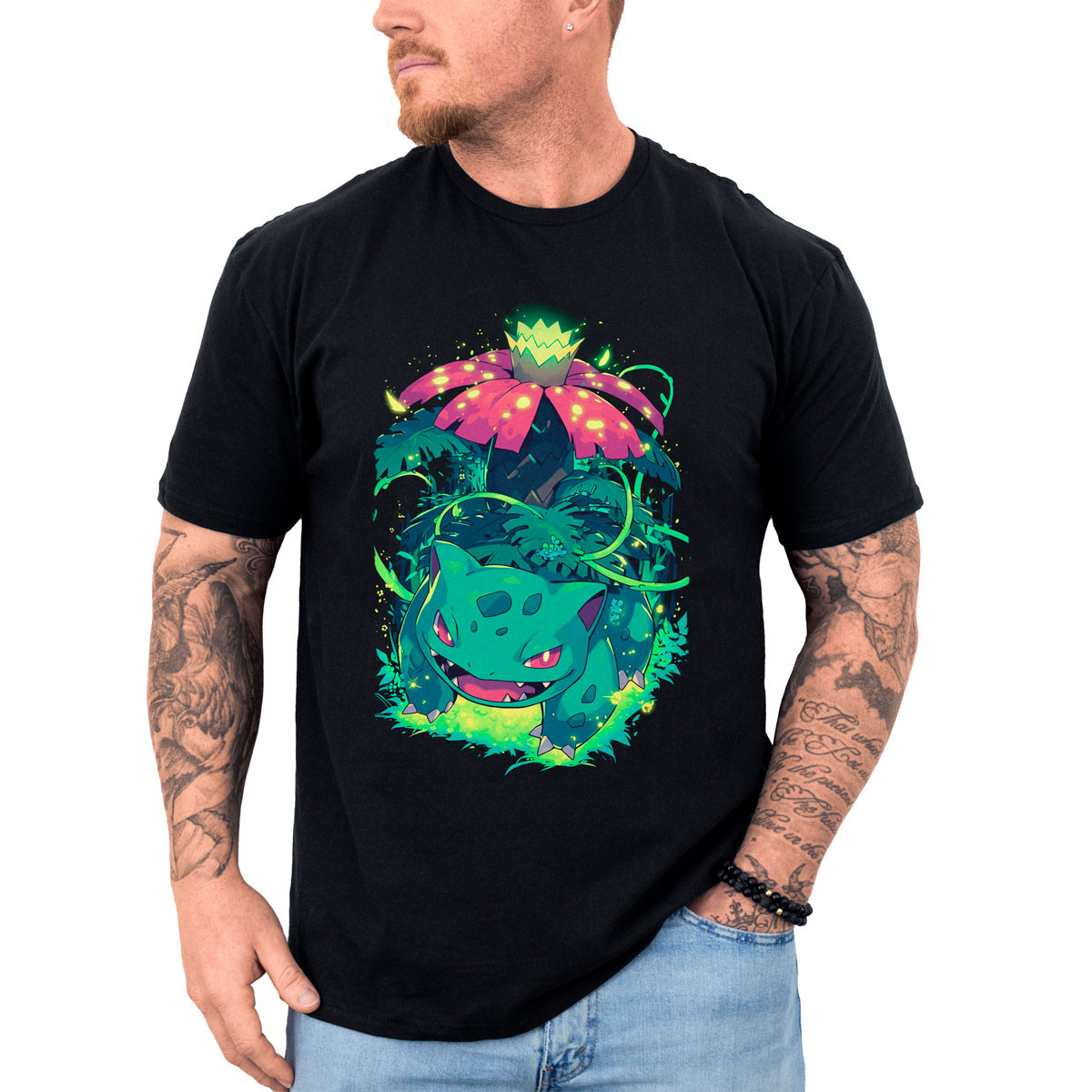 poleras-hombre-anime-venusaur-vine-whip-dise-o