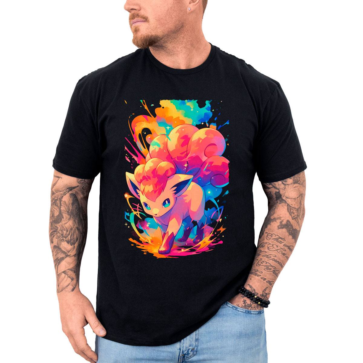 poleras-hombre-anime-vulpix-ember-manga-corta
