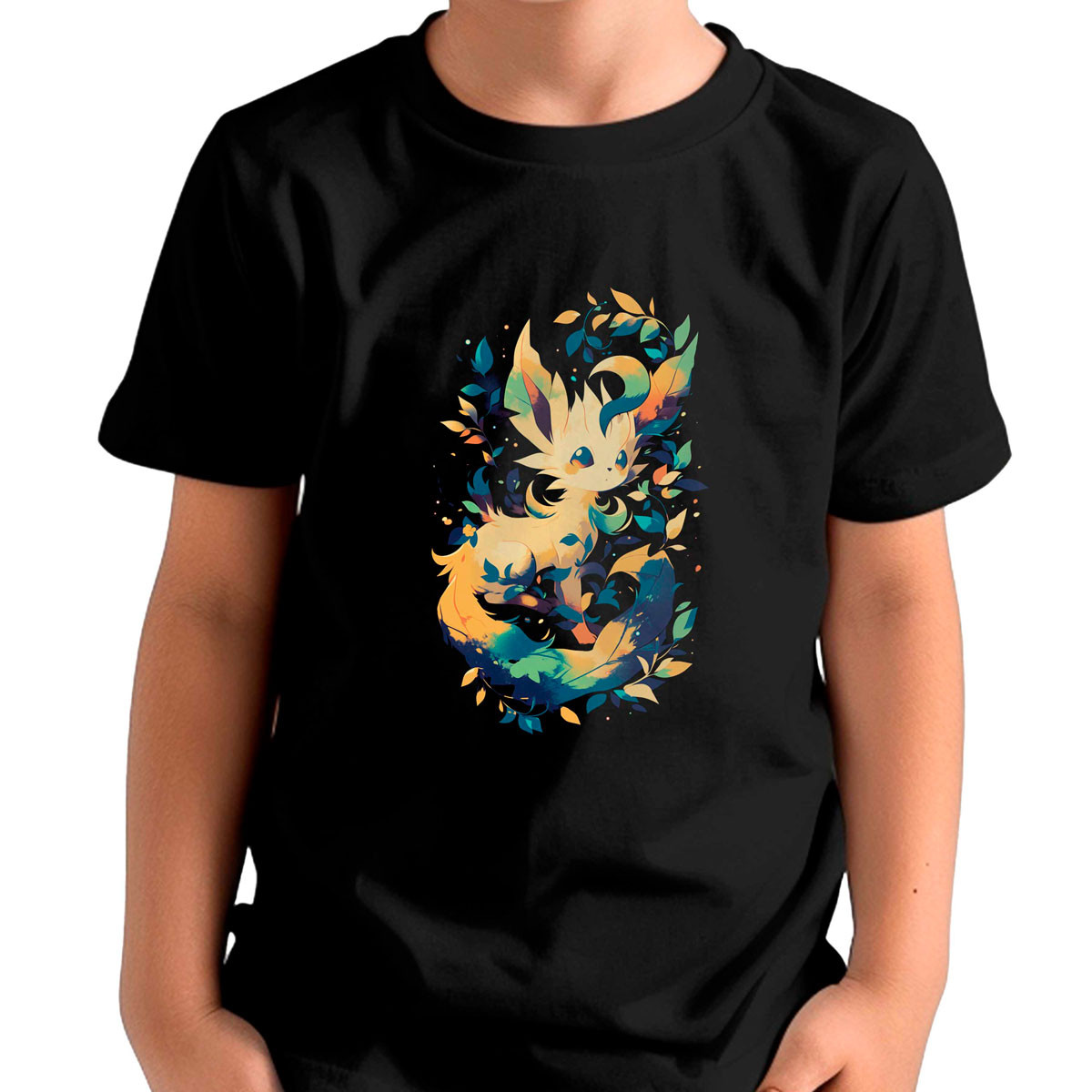poleras-leafeon-silueta-brillante-pokemon-anime