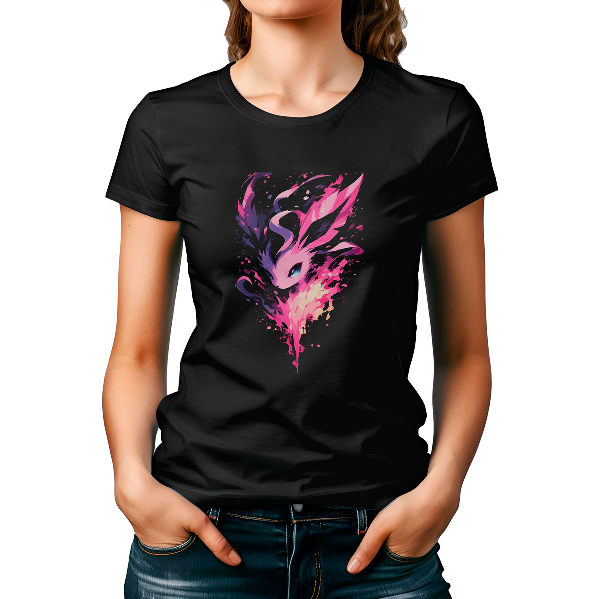 poleras-mujer-design-leafeon-silhouette-pokemon-anime