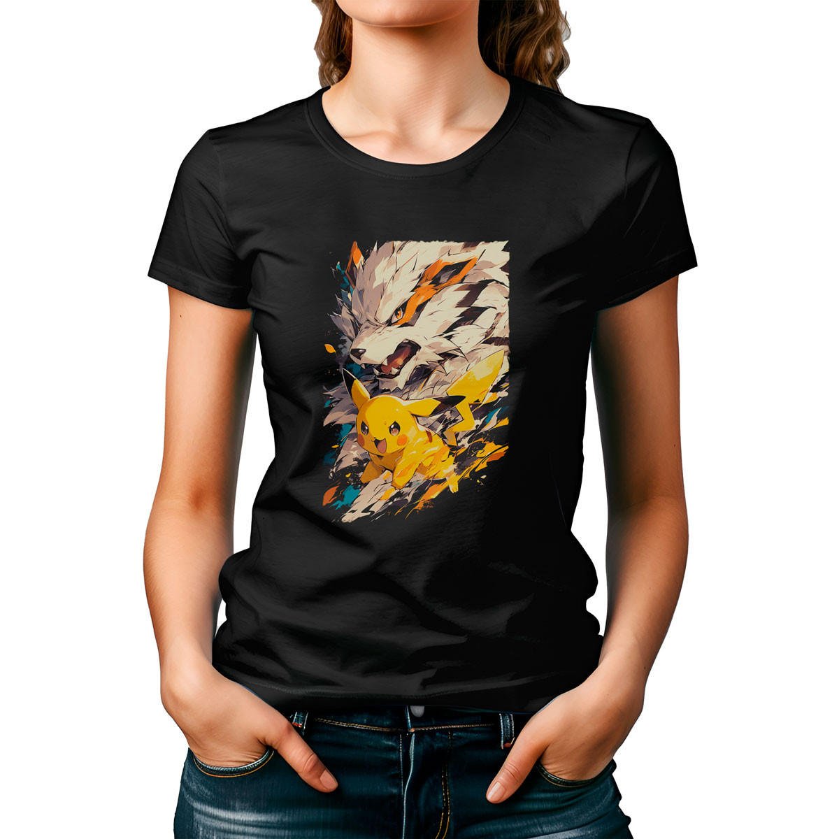 poleras-mujer-dise-o-brillante-pikachu-y-arcanine-anime