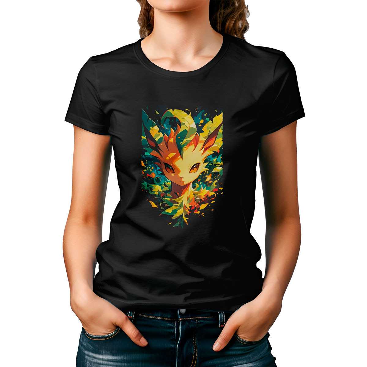 poleras-mujer-dise-o-leafeon-brillante-anime-pok-mon