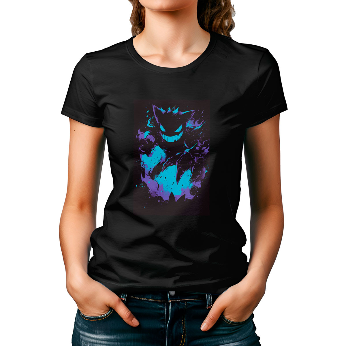 poleras-mujer-entrenador-haunter-anime-silueta-pok-mon