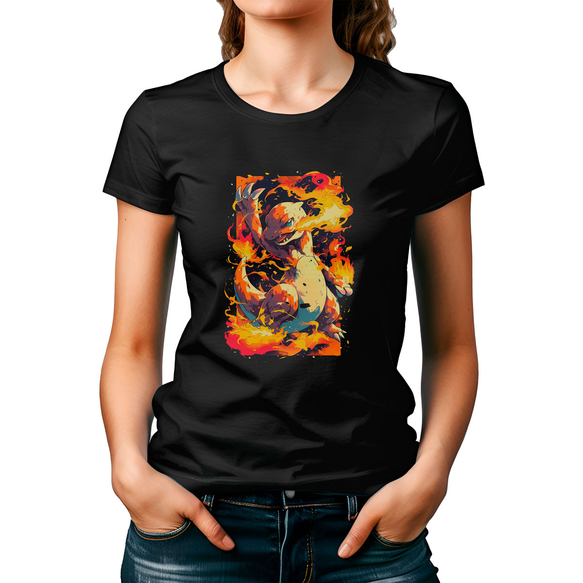 poleras-mujer-estampada-charmander-fire-fang-pok-mon