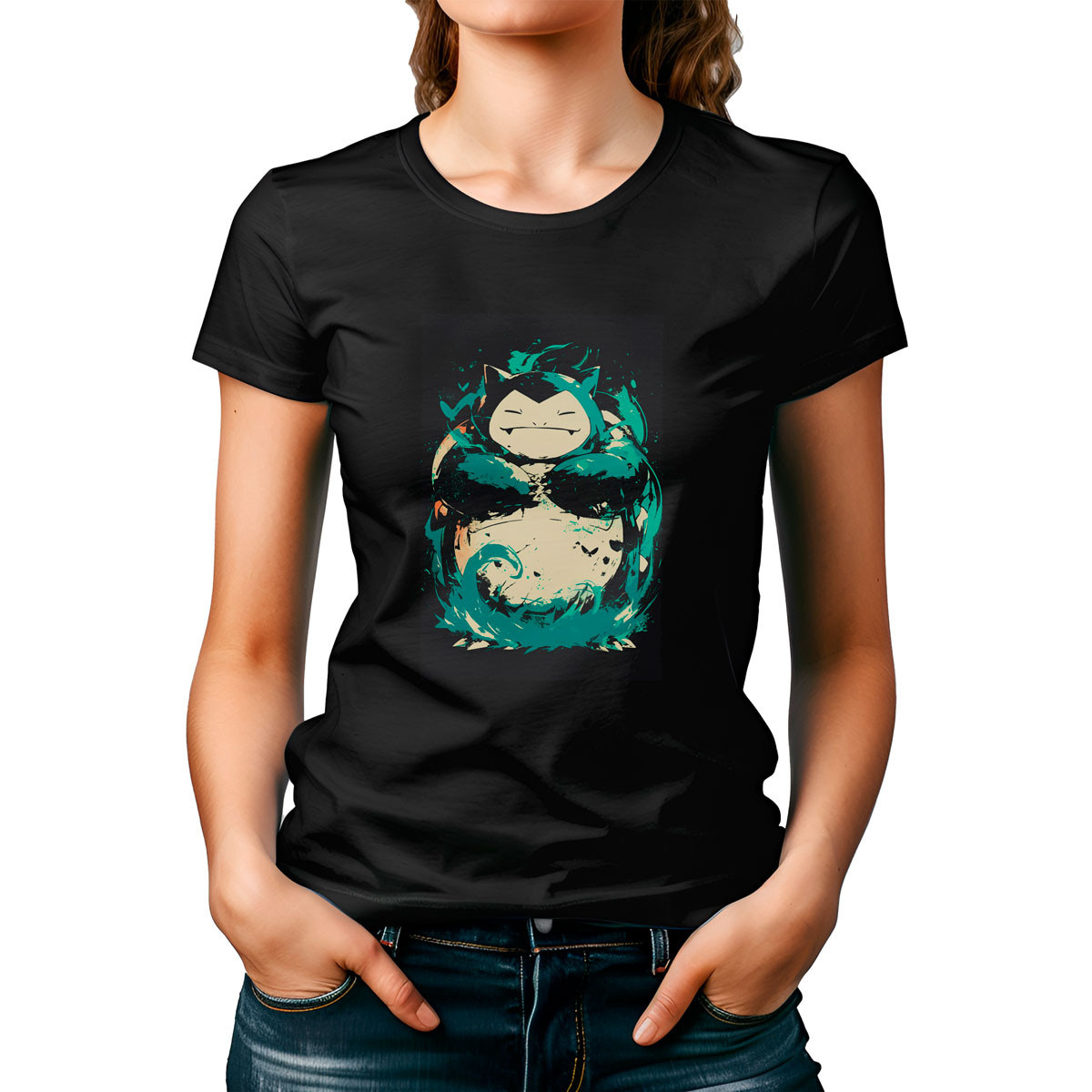 poleras-mujer-estampada-frontal-snorlax-silueta-anime-pok-mon