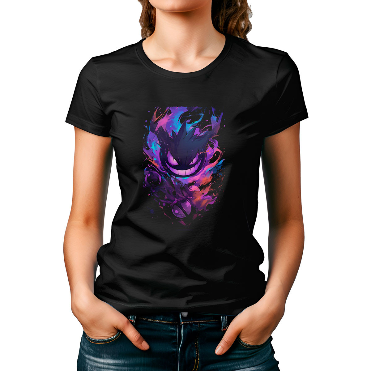 poleras-mujer-estampada-gastly-sketch-pokemon-anime-black-b