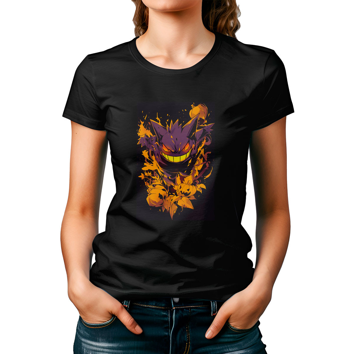 poleras-mujer-estampada-gengar-lotus-pokemon-anime
