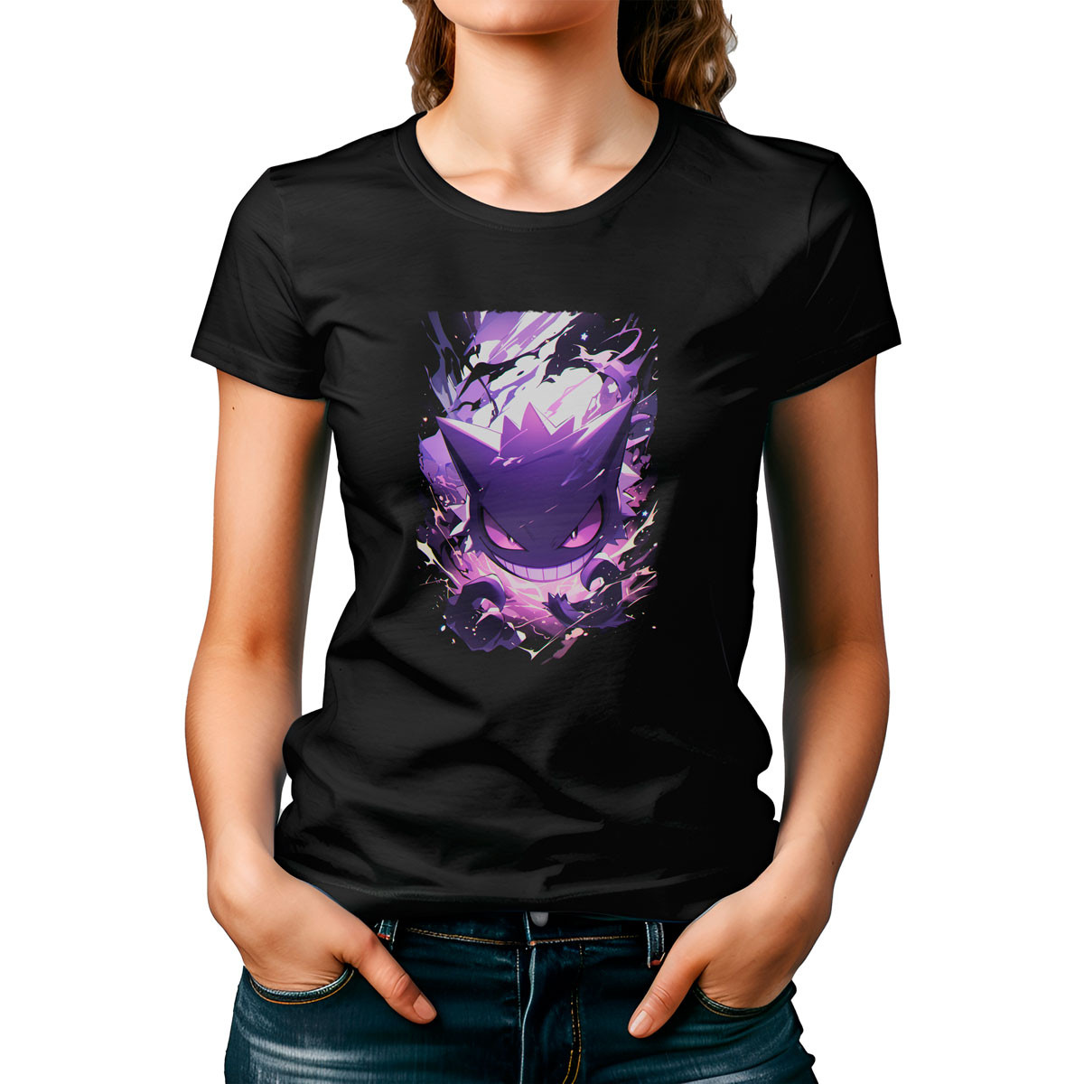 poleras-mujer-estampada-haunter-full-power-pok-mon-anime-