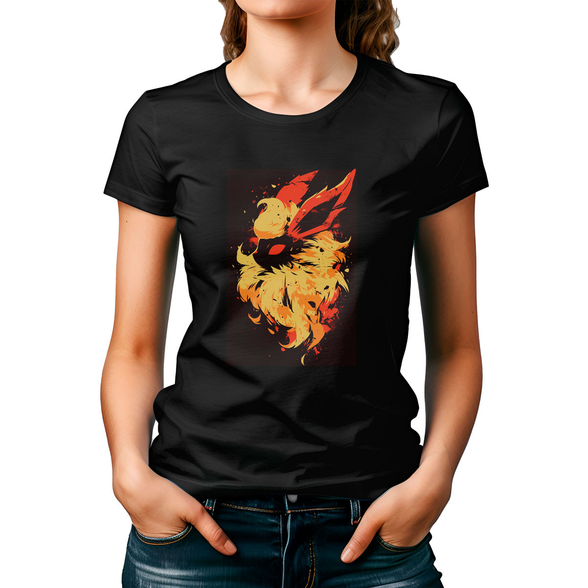 poleras-mujer-estampada-silueta-flareon-pokemon