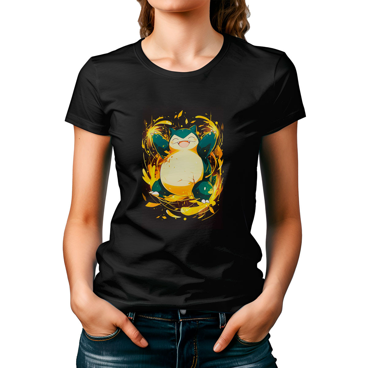 poleras-mujer-estampada-snorlax-belly-drum