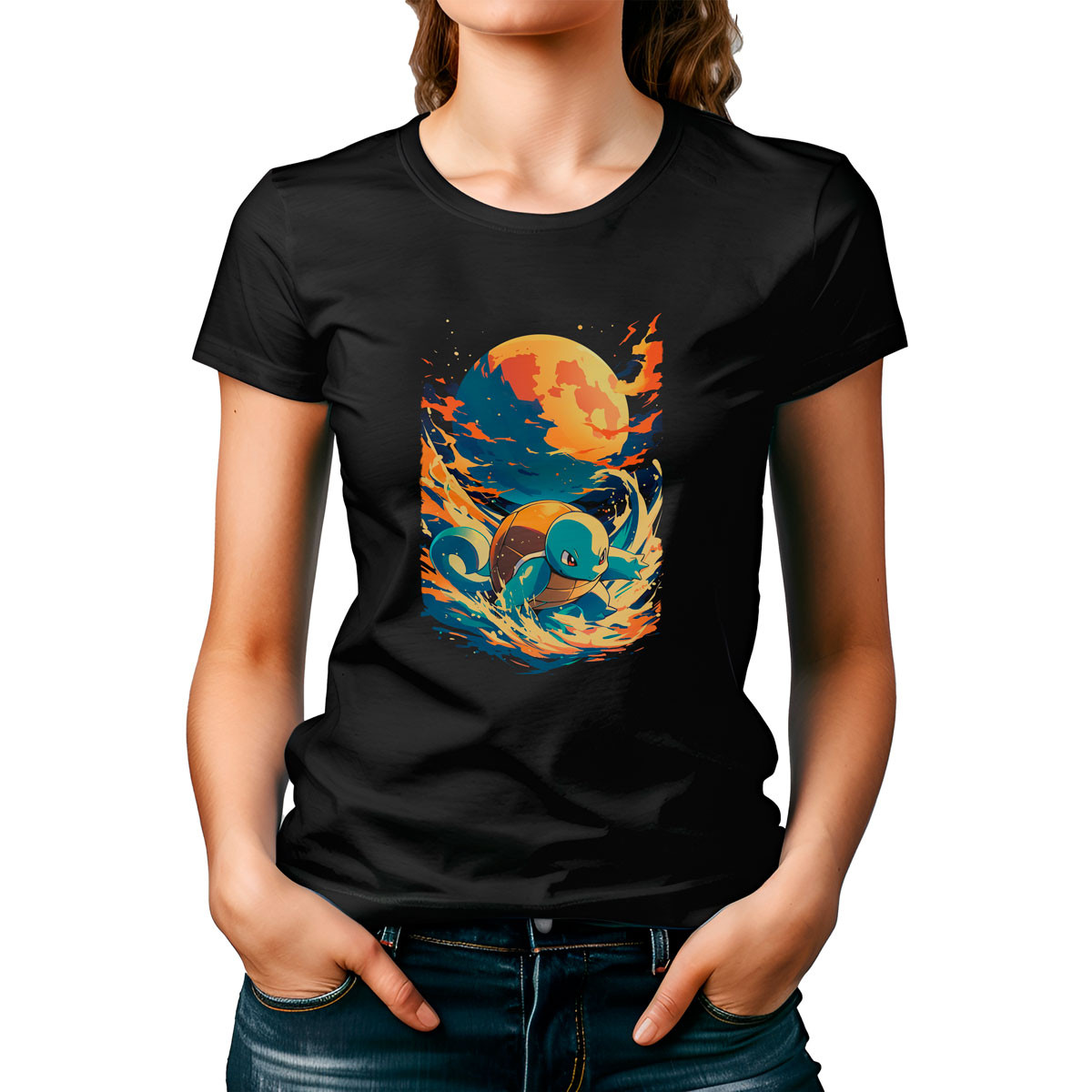 Poleras Mujer Estampada Squirtle Luna Pokémon - Unika