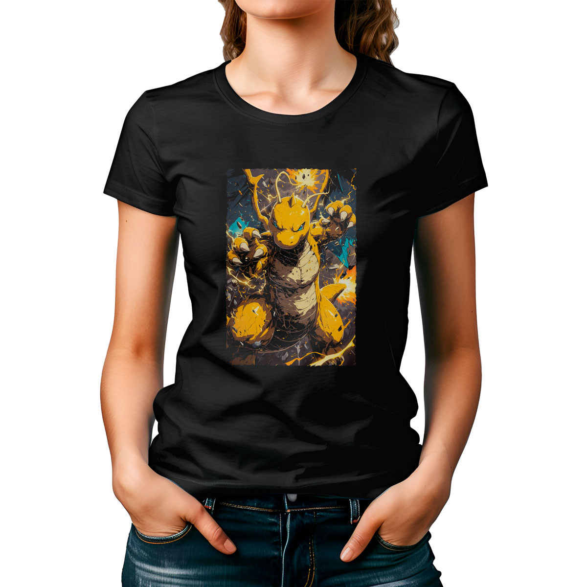 poleras-mujer-estampado-dragonite-thunder-punch-pok-mon