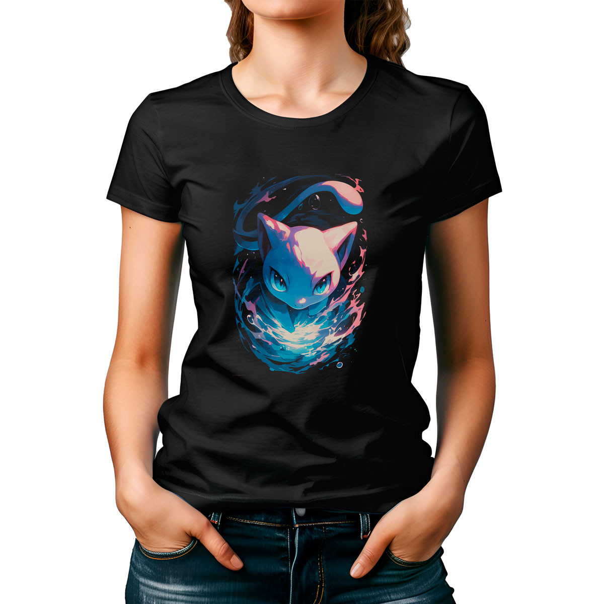 poleras-mujer-minimalista-mew-negro-pokemon-anime