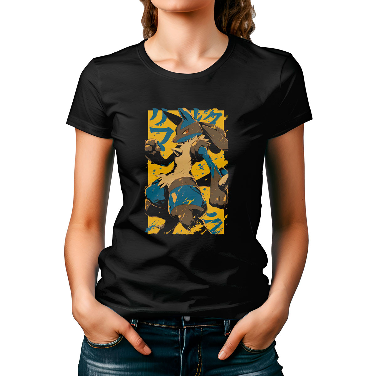 poleras-mujer-negras-con-estilo-lucario-ink-de-pokemon