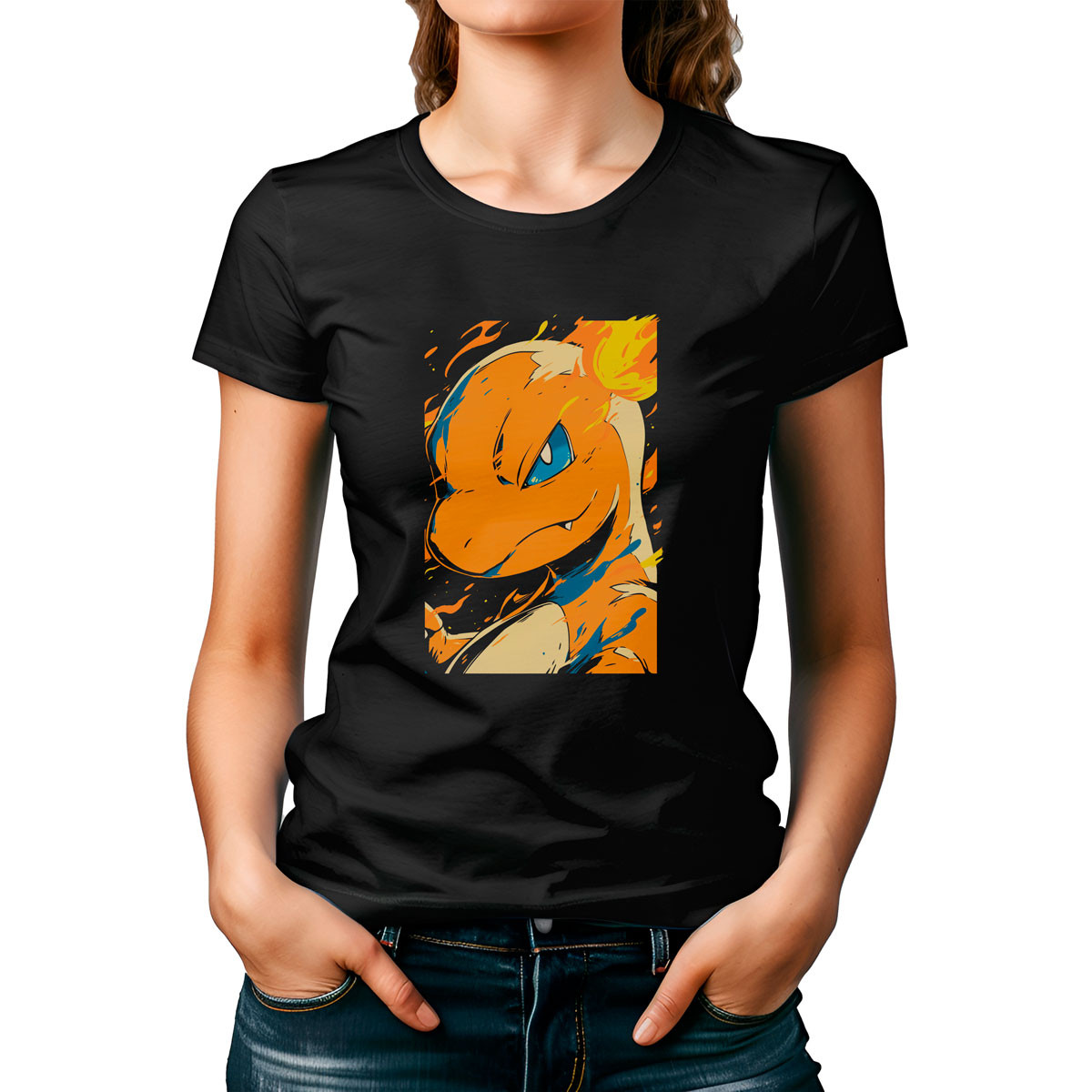 poleras-mujer-negro-charmander-pokemon-face-closeup