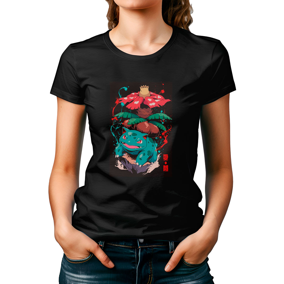 poleras-mujer-negro-venusaur-pok-batallas-dise-o