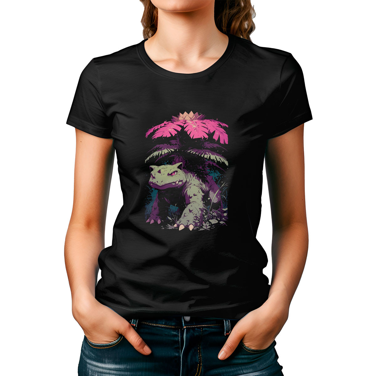 poleras-mujer-silueta-venusaur-pokemon-anime