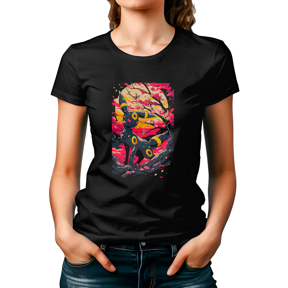 poleras-mujer-umbreon-en-batalla-con-flores-de-cerezo