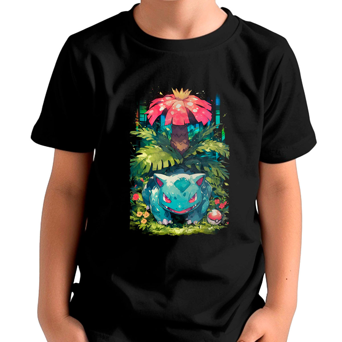 poleras-negra-entrenador-poleras-design-ivysaur-sketch-pokemon-anime