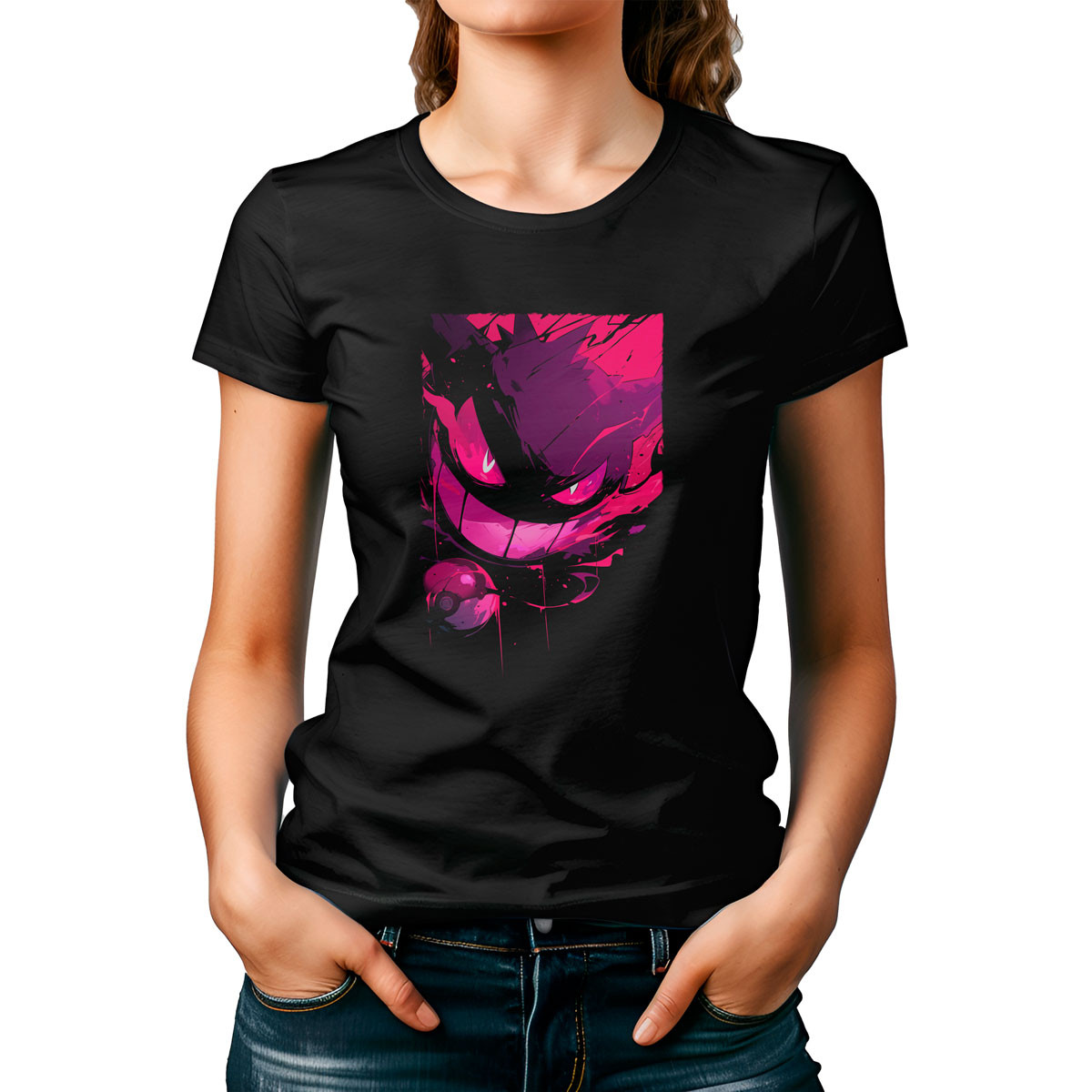 poleras-negra-gym-gastly-face-anime-pok-mon-13