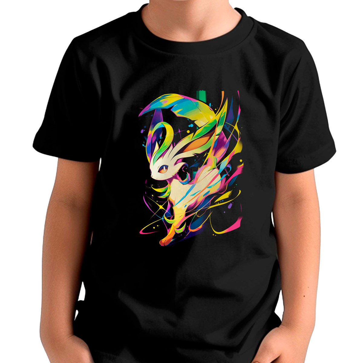 poleras-negra-shiny-leafeon-leaf-blade-dise-o
