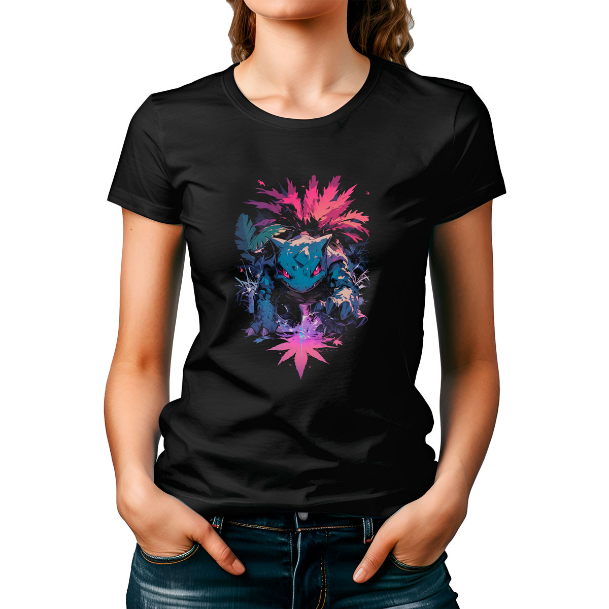 poleras-negra-shiny-venusaur-pokemon-anime-