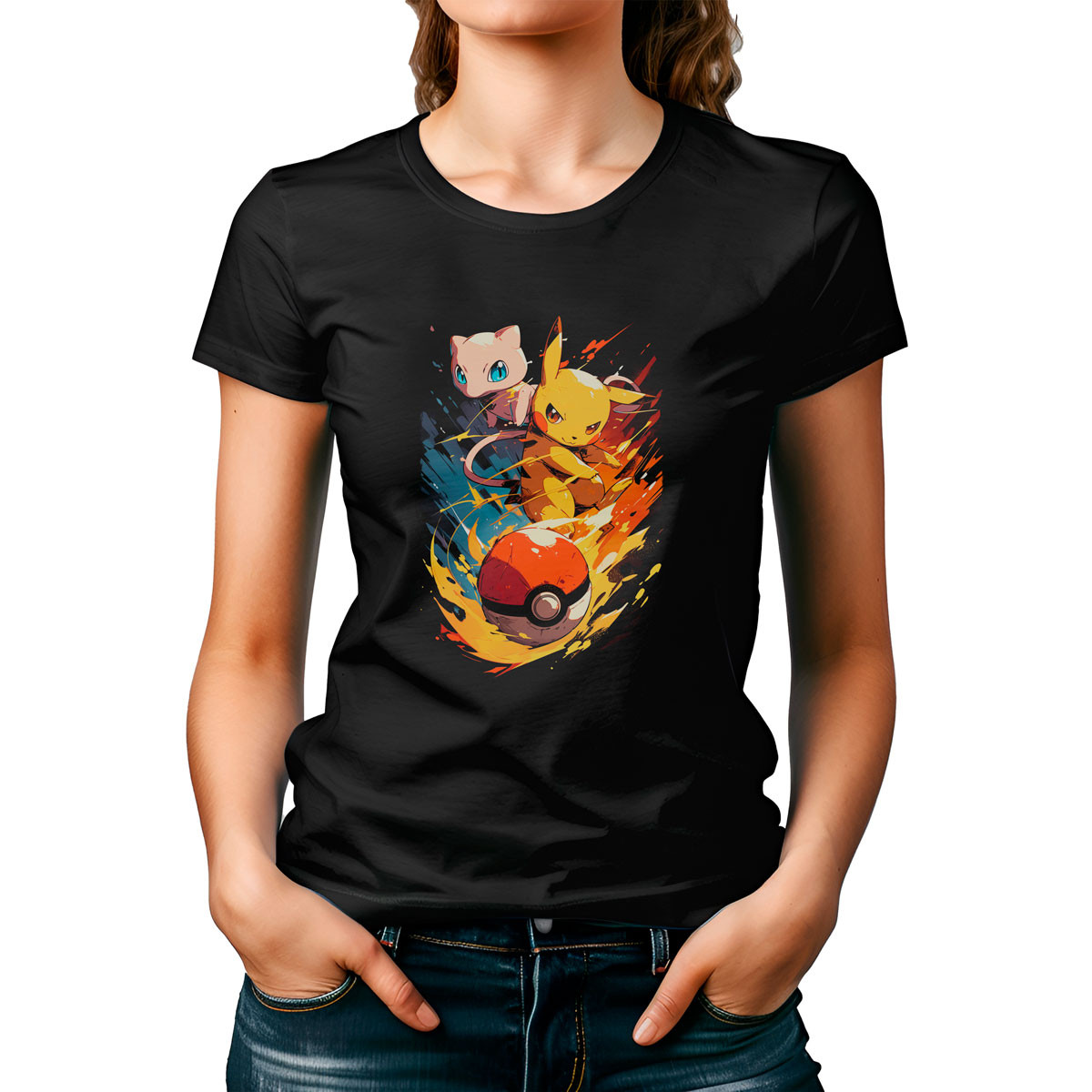 poleras-pikachu-y-mew-estampado-frontal-anime