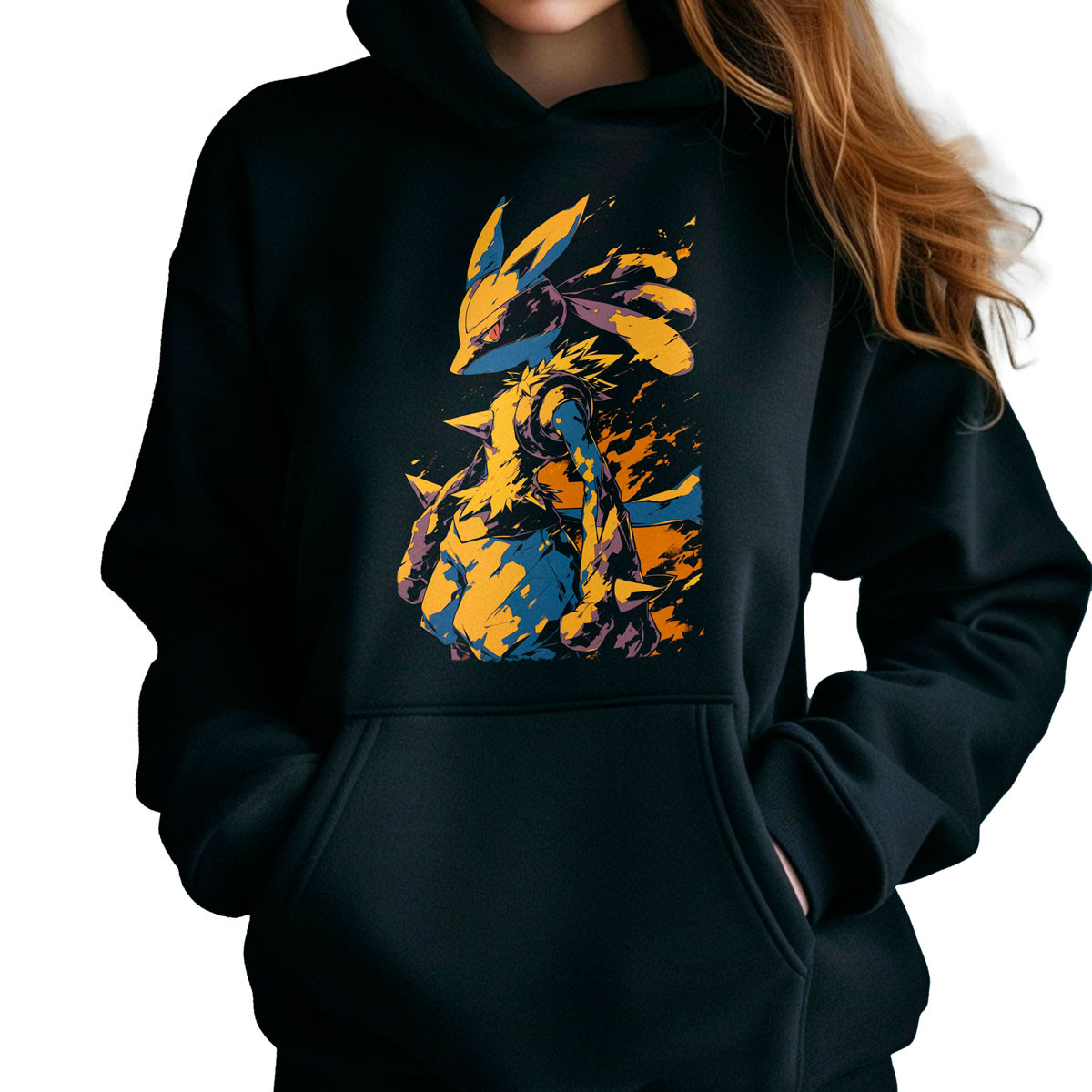 poleron-anime-corta-gym-lucario-silhouette-pokemon-anime