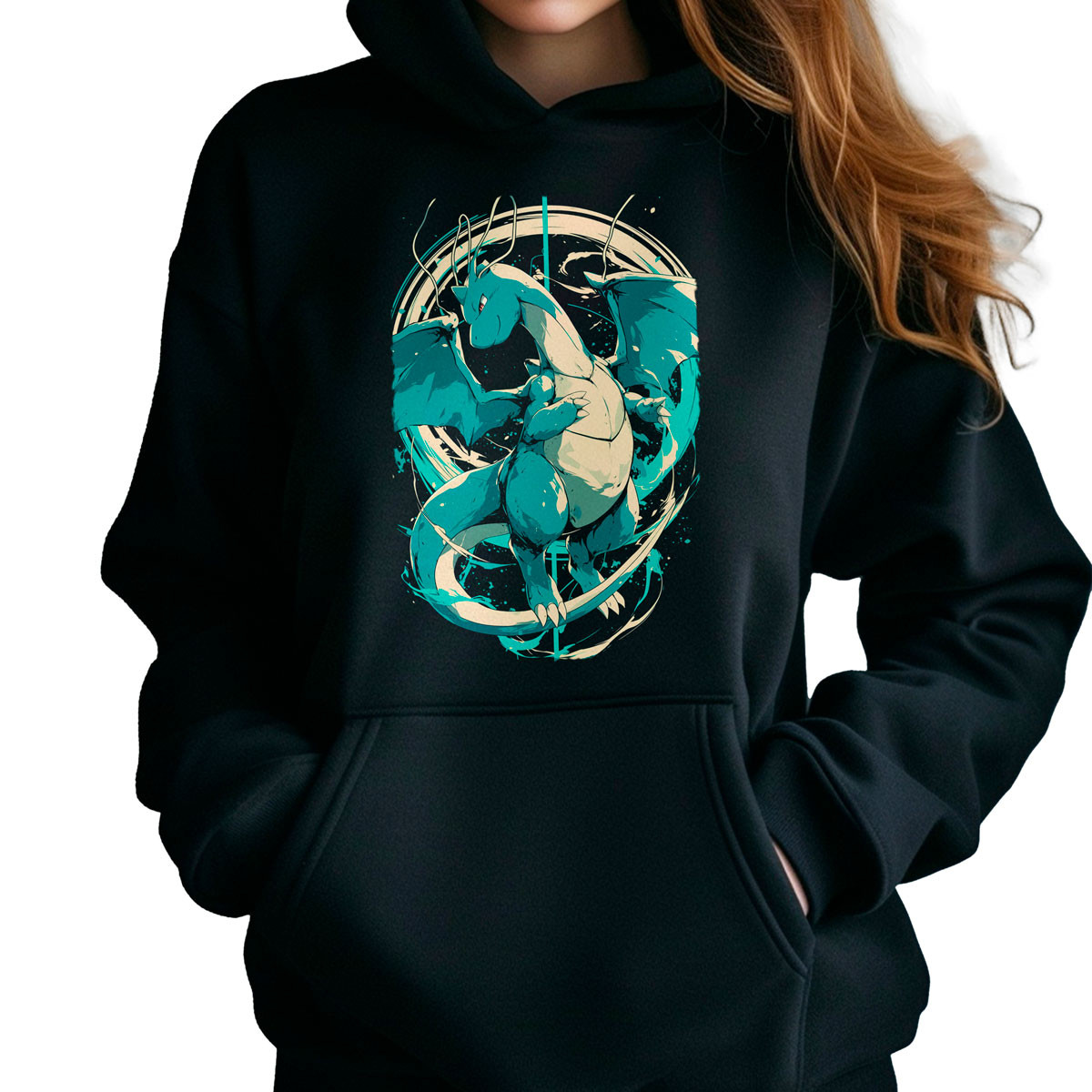 poleron-anime-dragonite-pokemon-negro