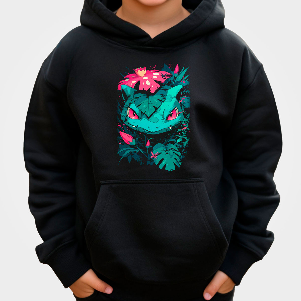 poleron-anime-estampada-frontal-shiny-ivysaur-closeup