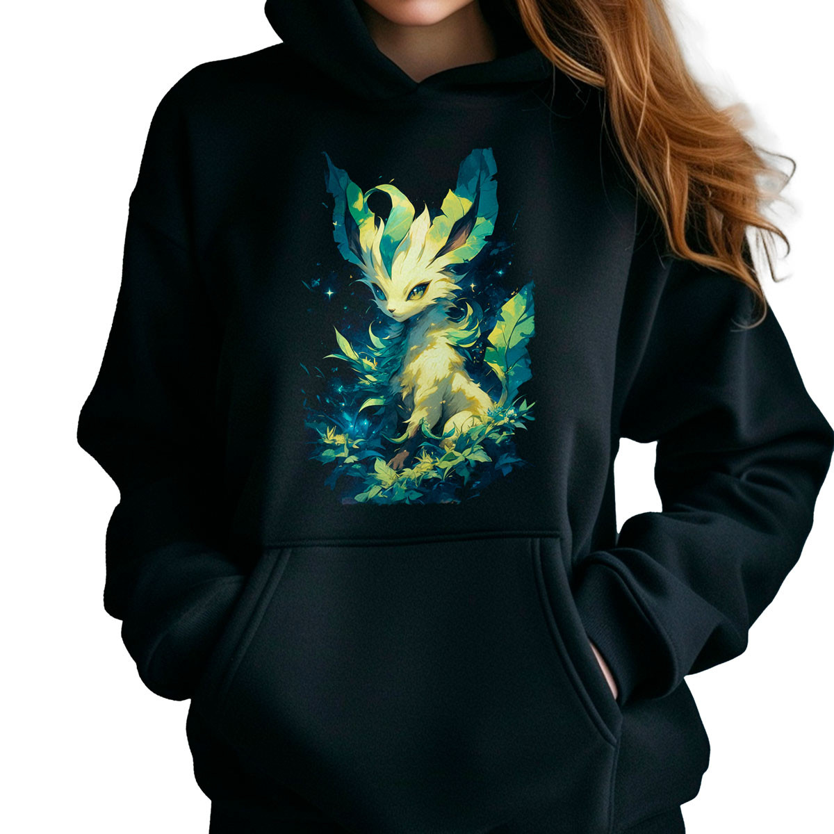 poleron-anime-leafeon-pokemon-entrenador-negro