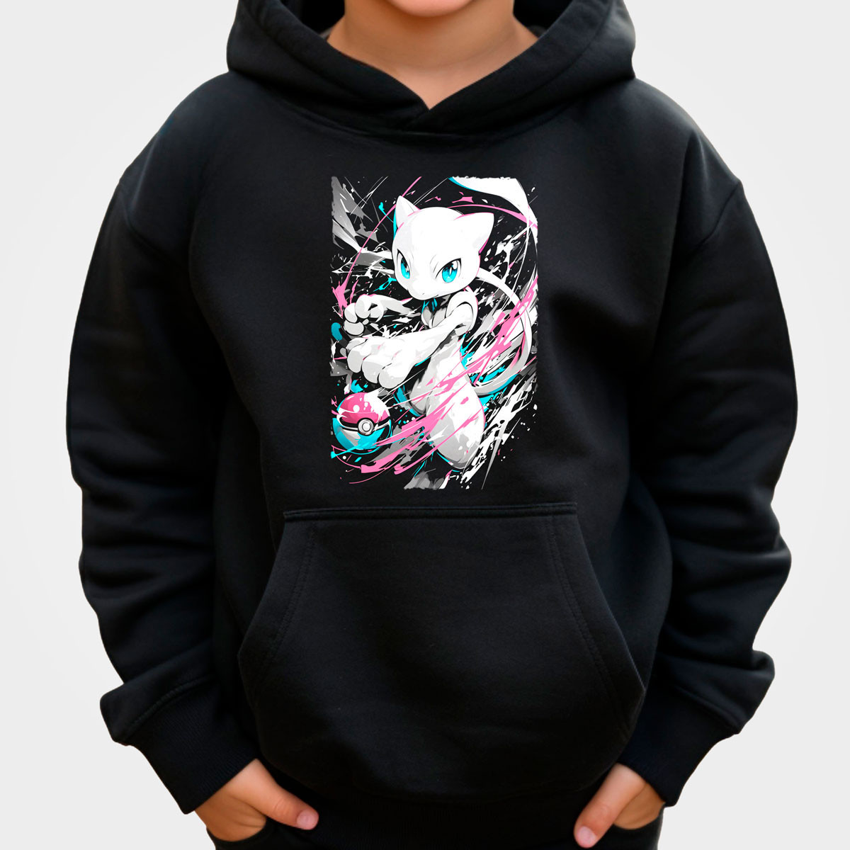 poleron-anime-mew-pokemon-en-fondo-negro