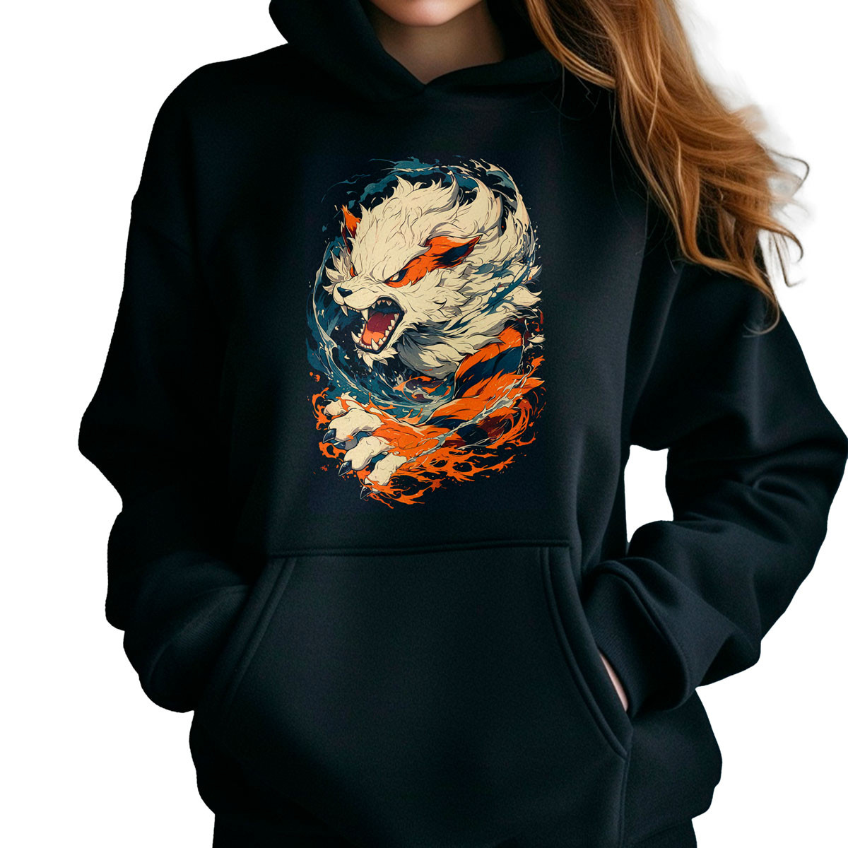 poleron-anime-mujer-algodon-gym-anime-design-arcanine-battle